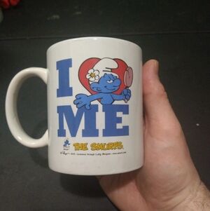Smurfs Vanity Smurf I Love Me Coffee Mug